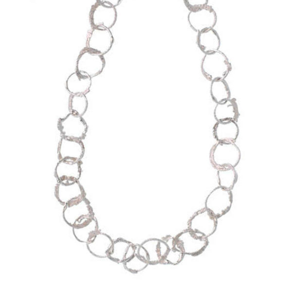 Eroded Silver Handmade Chain