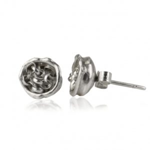 Gathered Silver Studs