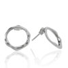 Silver Swelter Hoop Studs